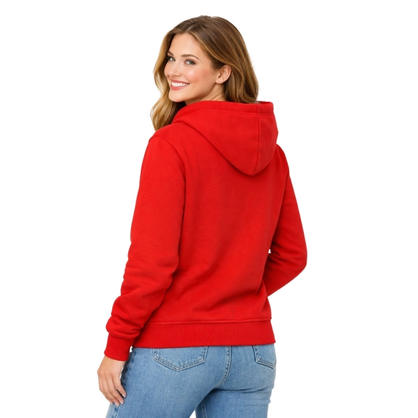Bluza dresowa damska z kapturem kolor czerwony roz.L